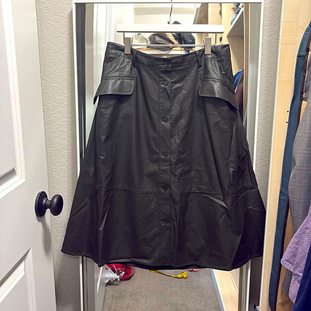 Banana Republic Faux Leather Skirt Size 14